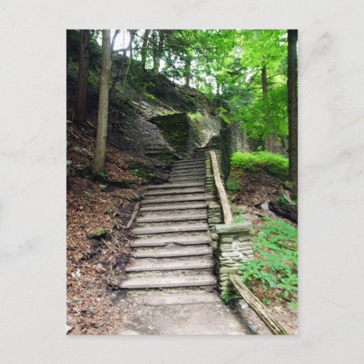 Letchworth Staat Park Treppen Treppen, um die Wass Postkarte (Vorderseite)