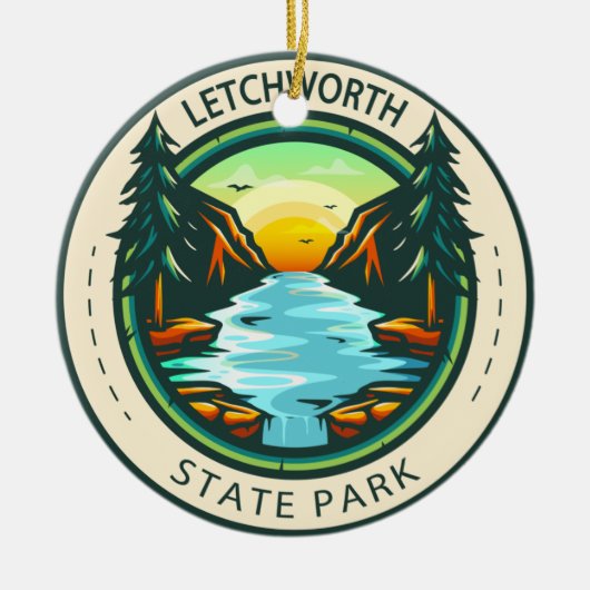 Letchworth State Park New York Badge Keramik Ornament (Vorne)