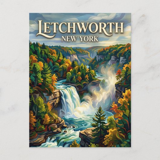Letchworth State Park New York Postkarte (Vorderseite)