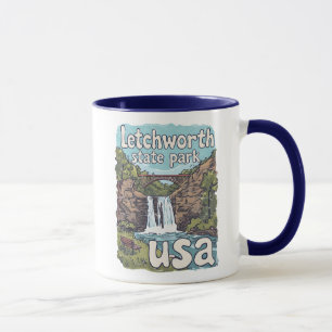 Letchworth State Park NY Hübsche Landschaft Wasser Tasse