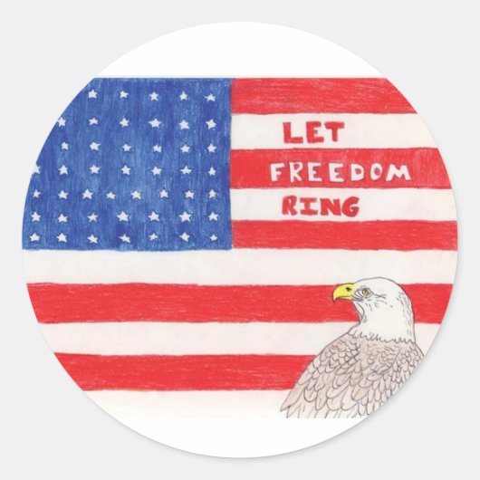 LetFreedomRing Runder Aufkleber (Vorderseite)