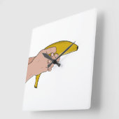 Lethal-Banane Quadratische Wanduhr (Winkel)