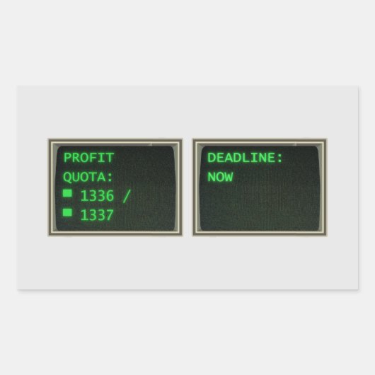 Lethal Company (nicht amtlich) - Gewinnquoten Rechteckiger Aufkleber (Vorderseite)