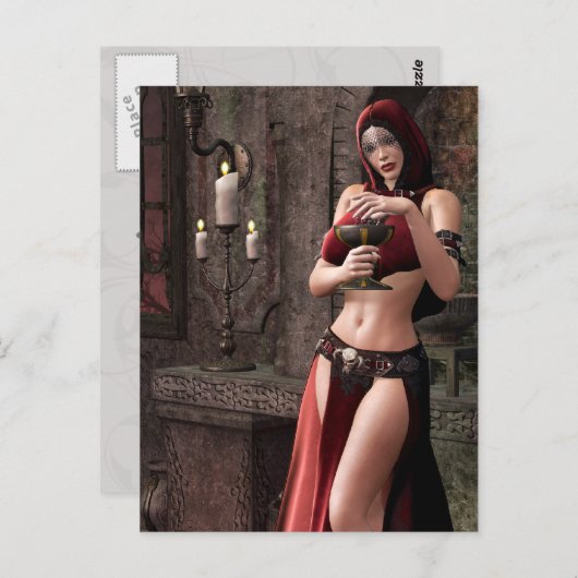Lethal Libations Gothic Fantasy Postkarte (Vorne/Hinten)