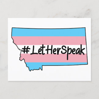 #LetHerSpeak Zooey Zephyr Montana Postkarte
