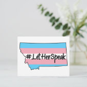 #LetHerSpeak Zooey Zephyr Montana Postkarte (Stehend Vorderseite)