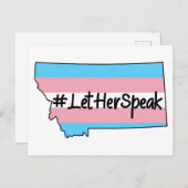 #LetHerSpeak Zooey Zephyr Montana Postkarte (Vorne/Hinten)