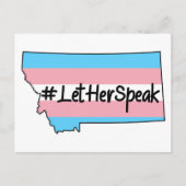 #LetHerSpeak Zooey Zephyr Montana Postkarte (Vorderseite)