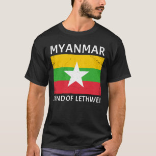 Lethwei-Flagge des T - Shirt von Myanmar