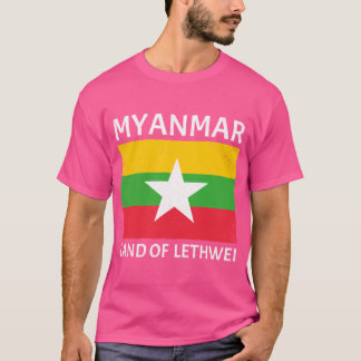 Lethwei-Flagge Myanmars T-Shirt