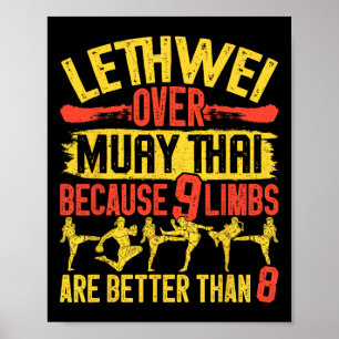 Lethwei Instructor Art of 9 Limbs Burmese Boxing Poster