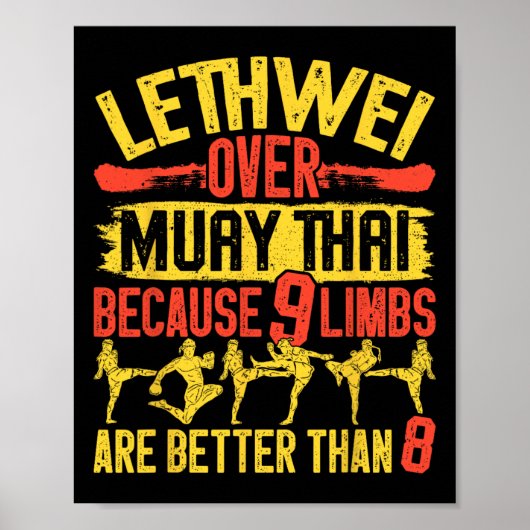 Lethwei Instructor Art of 9 Limbs Burmese Boxing Poster (Vorne)