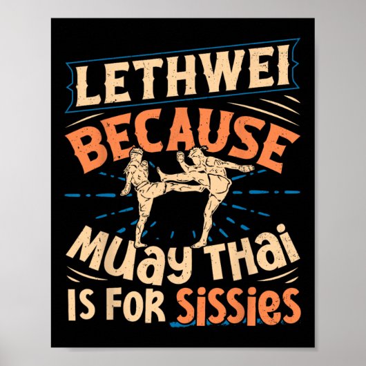 Lethwei Training Myanmar Fighter Burmese Boxing Le Poster (Vorne)