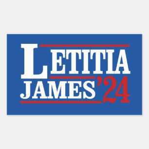 Letitia James 2024 Rechteckiger Aufkleber