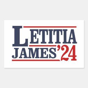 Letitia James 2024 Rechteckiger Aufkleber