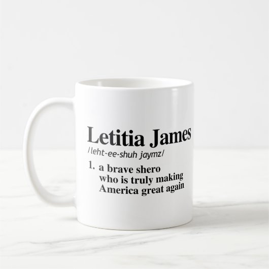 Letitia James Definition - Ein tapferes Shero Kaffeetasse (Links)