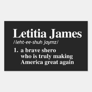 Letitia James Definition - Ein tapferes Shero Rechteckiger Aufkleber