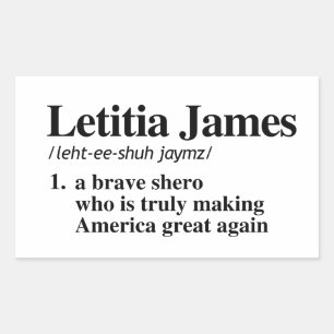 Letitia James Definition - Eine tapfere Heldin Rechteckiger Aufkleber