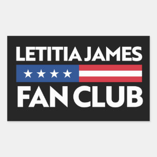 Letitia James Fanclub Rechteckiger Aufkleber