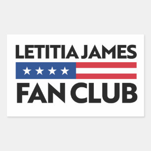 Letitia James Fanclub Rechteckiger Aufkleber