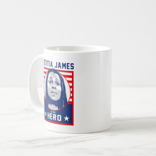 Letitia James ist mein Held Kaffeetasse (Vorderseite Links)