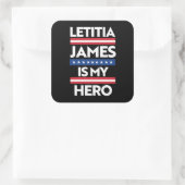 Letitia James ist mein Shero Quadratischer Aufkleber (Tasche)