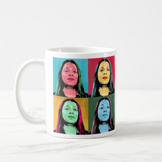 Letitia James Pop Art Design Kaffeetasse (Links)