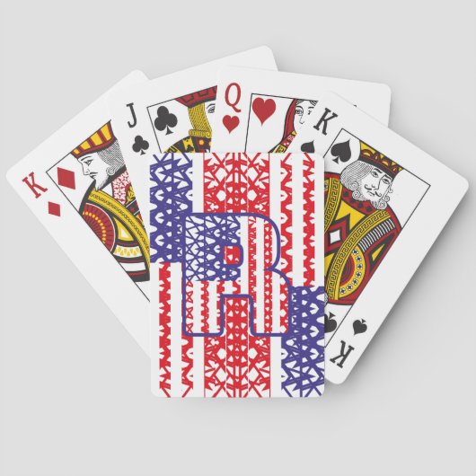 LETRA INICIAL R LAS ESTRELLAS de USA/EU Spielkarten (Rückseite)