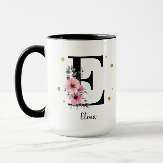 Letras con flores y glitter tasse (Links)
