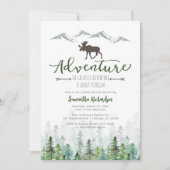 Let's Adventure Begin Forest Baby Shower Einladung (Vorderseite)