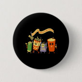 Let's All Go Watch Scary Movies Funny Popcoin Hall Button (Vorderseite)