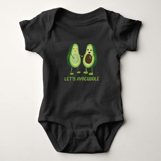 Let's Avocuddle - Funny Avocado Pun Baby Strampler (Vorderseite)