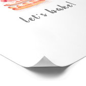 LET'S BAKE - Erdbeerposter Poster (Ecke)