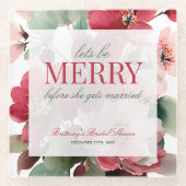 Let's Be Merry Christmas Bridal Shower Glasuntersetzer (Vorderseite)