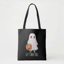 Let's Boo This Fun Ghost Trick or Treat Tasche