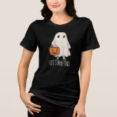 Let's Boo This Fun Ghost Trick or Treat Tri-Blend Shirt (Vorderseite)