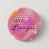 Let's Boogie !  Disco ball  Button (Vorderseite)