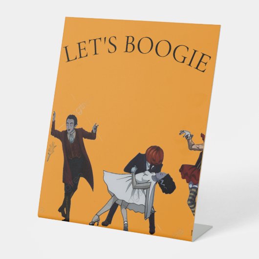 LET'S BOOGIE HALLOWEEN DEKO SOCKELSCHILD (Vorderseite)