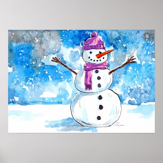 Let's build a Snowman Poster (Vorne)