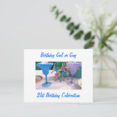 LET'S CELEBRATE "21. BIRTHDAY PARTY INVITATION" EINLADUNG (Stehend Vorderseite)