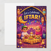 Let's Celebrate Iftar! Playful Ramadan Invitation Einladung (Vorne/Hinten)