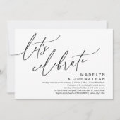 Let's Celebrate, Romantic Wedding Elopement Party Einladung (Vorderseite)