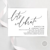 Let's Celebrate, Romantic Wedding Elopement Party Einladung