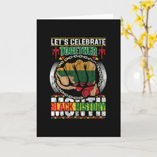 Lets Celebrate Together Black History Months Karte (Gelbe Blume)