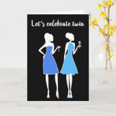 LET'S CELEBRATE UNSERE **60th BIRTHDAY" TWIN'S CAR Karte (Gelbe Blume)