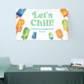 Let's Chill Blue Retro Popsicle Birthday Party Banner (Messeveranstaltung)