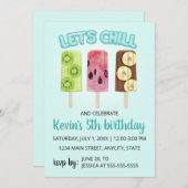 Let's Chill Fruit Bars Geburtstagsparty Einladung (Vorne/Hinten)