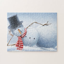 Let's Chill Sexy Snowman Holiday Puzzle