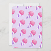 Let's Chill Snow Cone Kinder Pink & Lila Geburtsta Einladung (Rückseite)