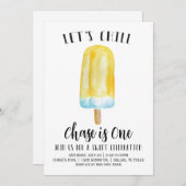 Let's Chill Summer Popsicle Birthday Einladung (Vorne/Hinten)